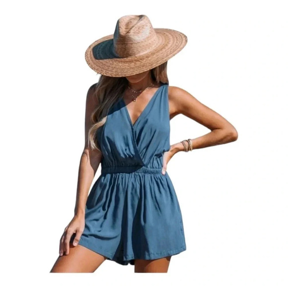 URBAN OUTFITTERS Womens ROMPER in Blue Size S/P - Picture 1 of 5